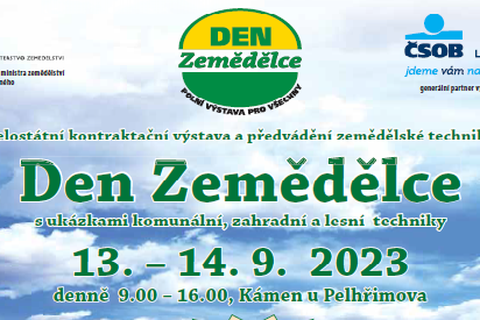 Den Zemědělce - 13. – 14. 9. 2023 denně 9.00 – 16.00, Kámen u Pelhřimova