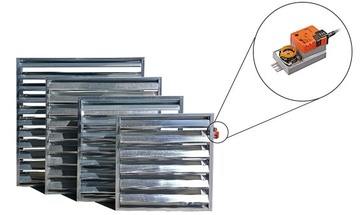 Ventilátorové žaluzie se servomotorem